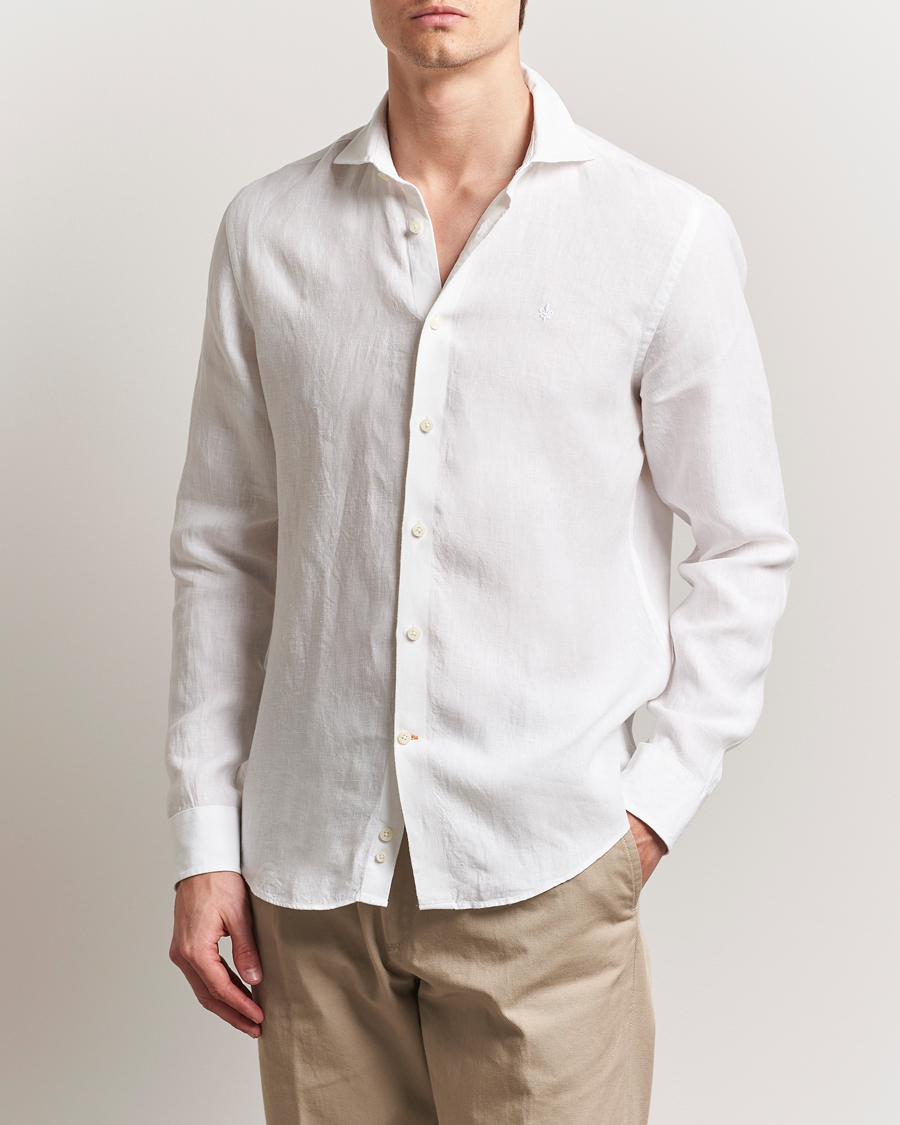 Homme | Chemises | Morris | Slim Fit Linen Shirt White