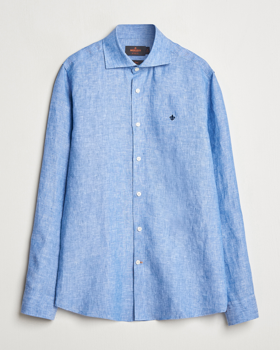 Homme | Chemises | Morris | Slim Fit Linen Shirt Blue