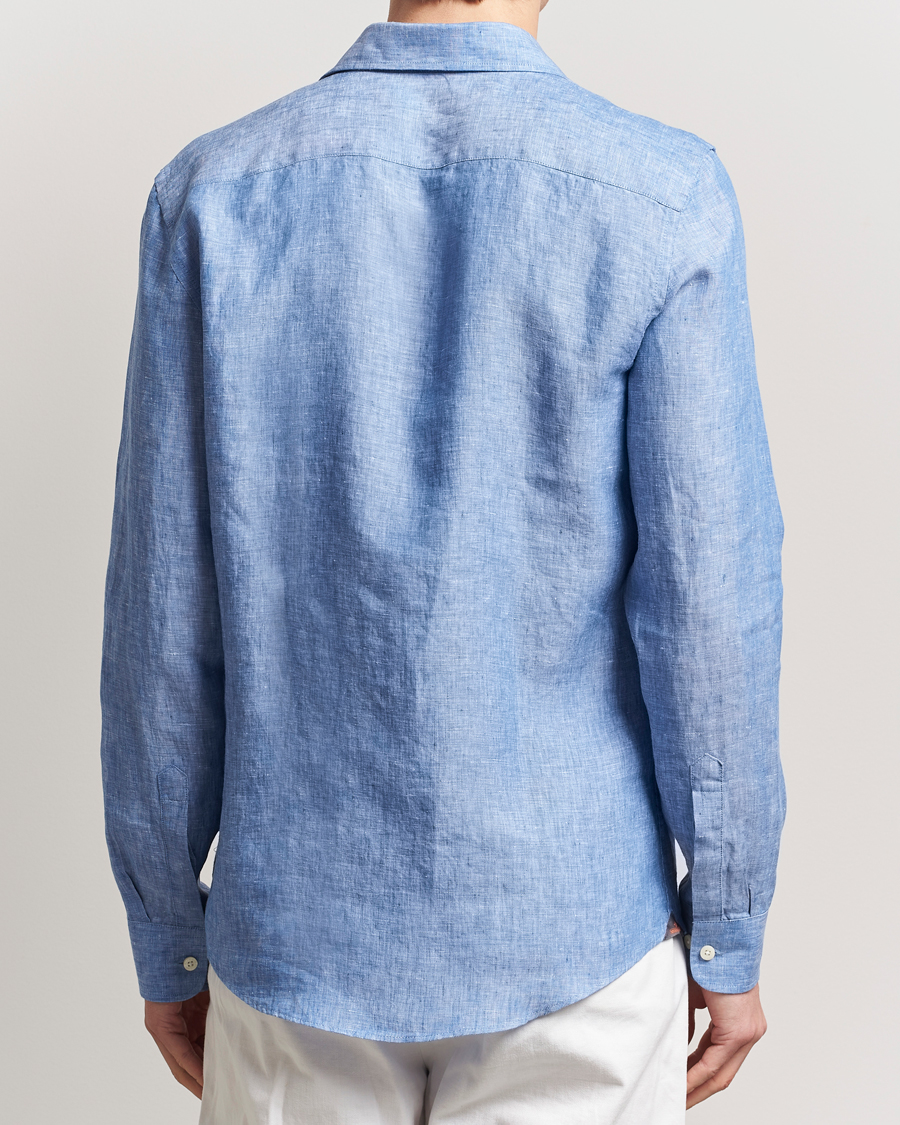 Homme | Chemises | Morris | Slim Fit Linen Shirt Blue