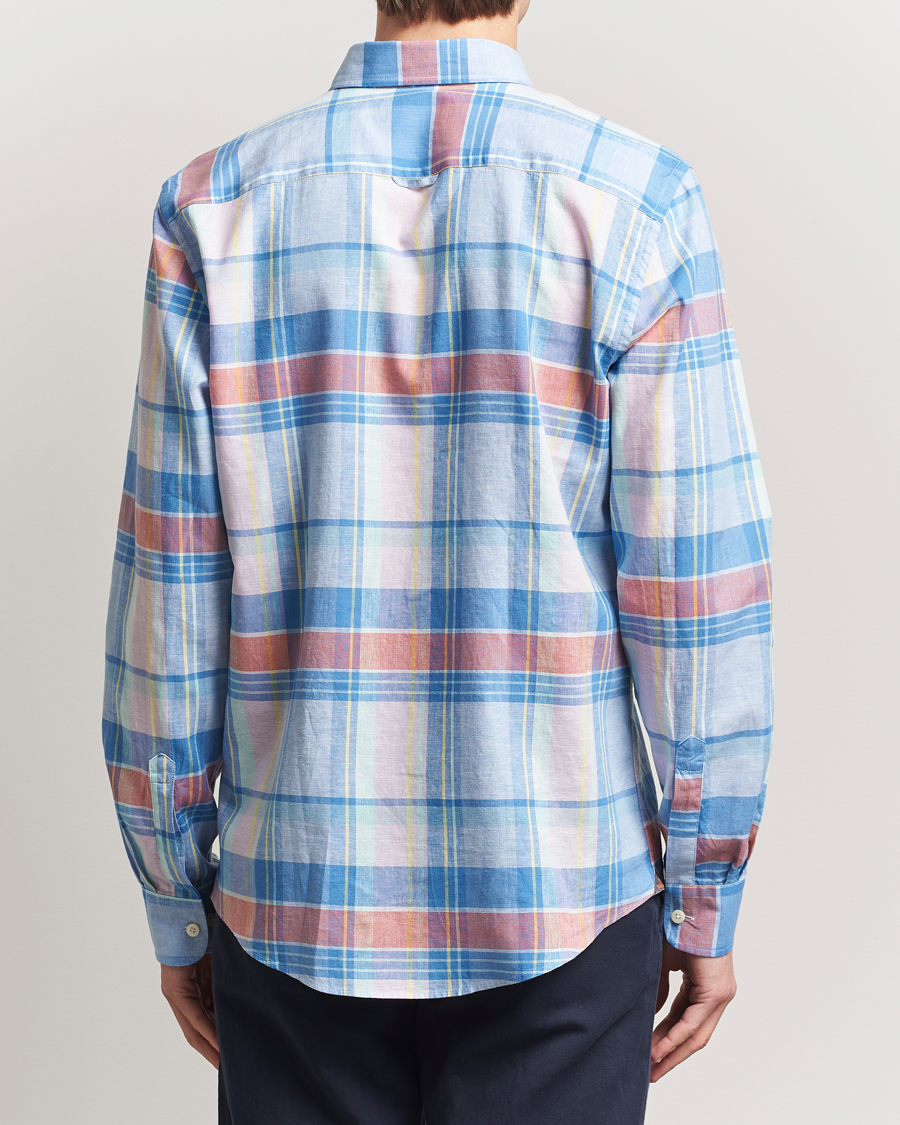 Homme | Chemises | Morris | Happy Linen Checked Shirt Blue