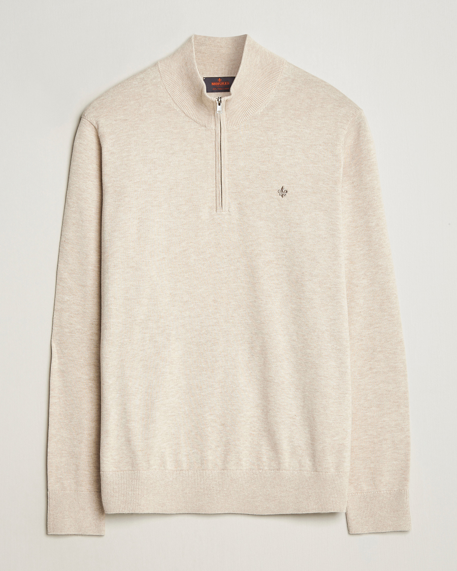 Homme | Pulls Et Tricots | Morris | Riley Cotton Half Zip Khaki