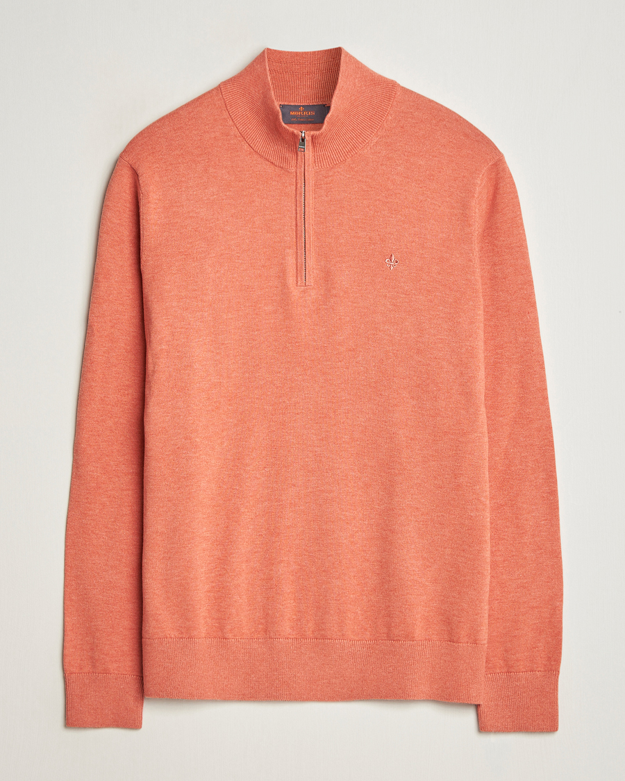 Homme | Pulls Et Tricots | Morris | Riley Cotton Half Zip Orange