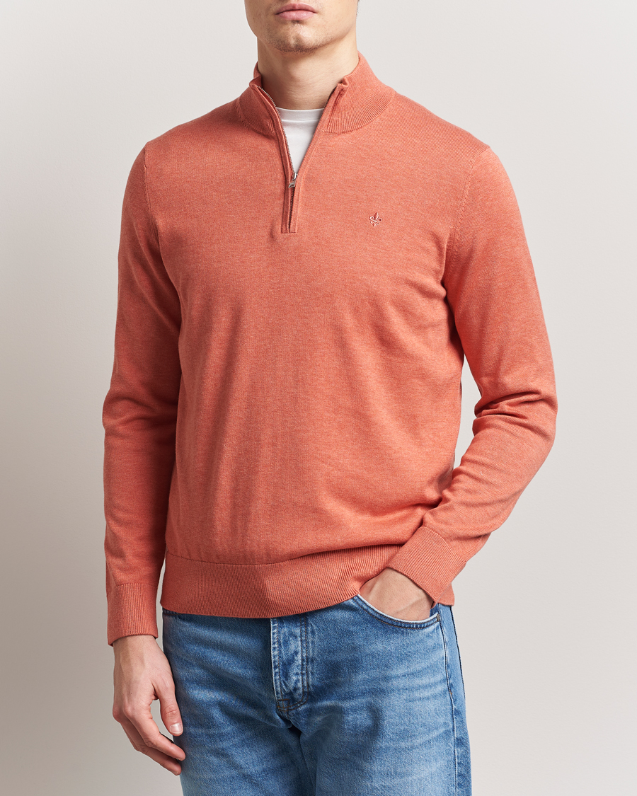 Homme | Pulls Et Tricots | Morris | Riley Cotton Half Zip Orange