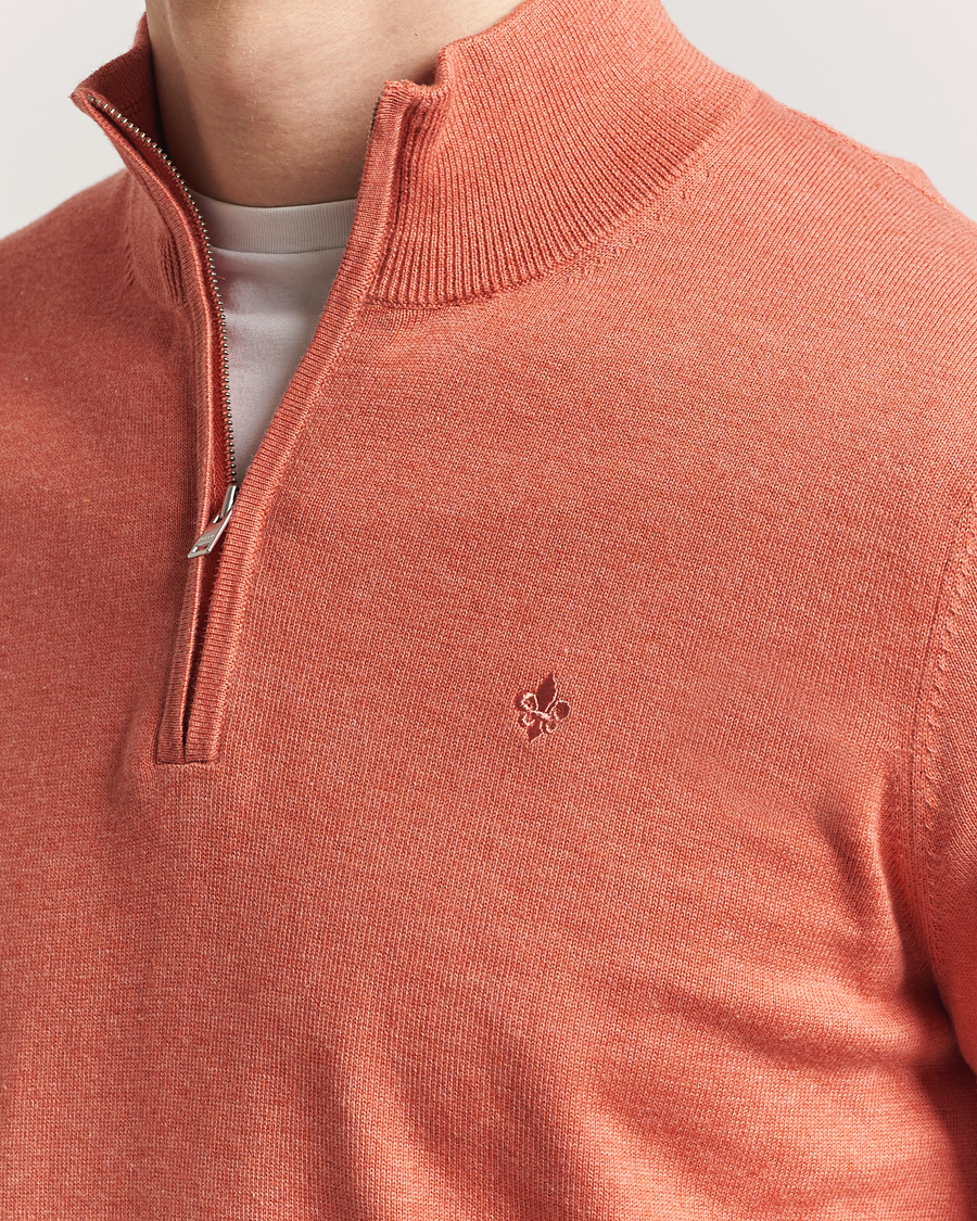 Homme | Pulls Et Tricots | Morris | Riley Cotton Half Zip Orange