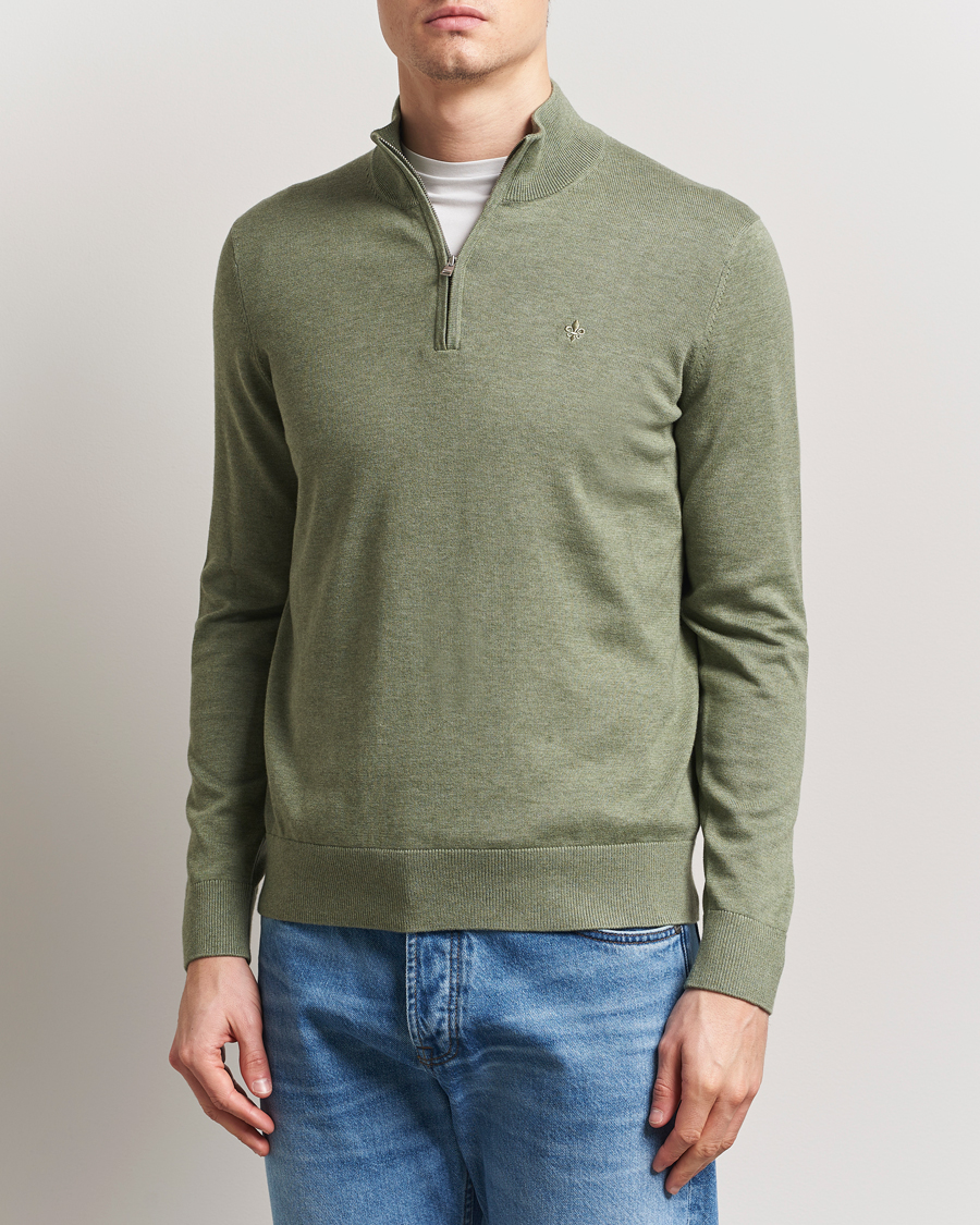 Homme | Pulls Et Tricots | Morris | Riley Cotton Half Zip Olive