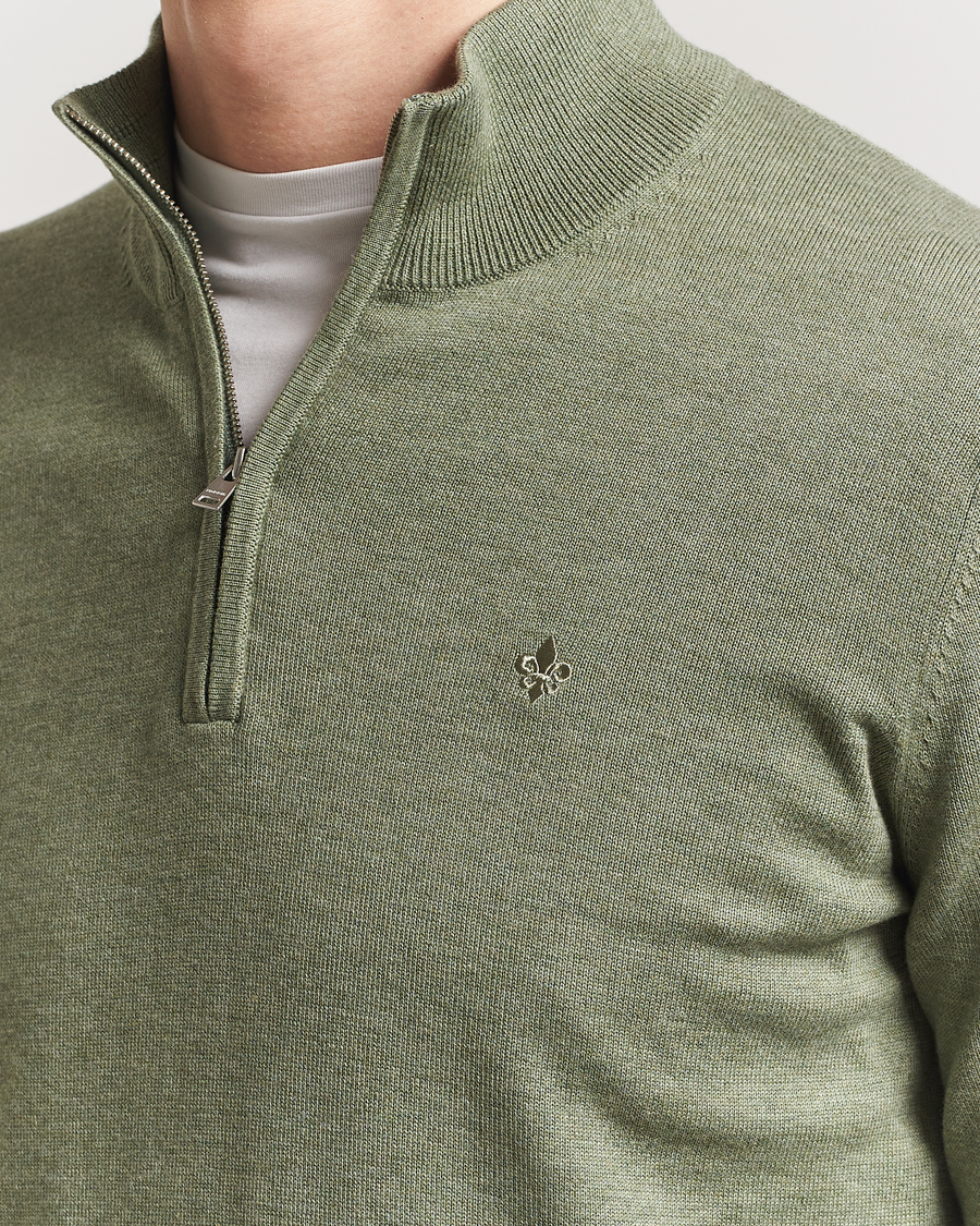 Homme | Pulls Et Tricots | Morris | Riley Cotton Half Zip Olive