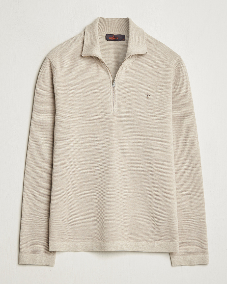 Homme | Pulls Et Tricots | Morris | Jake Cotton Half Zip Khaki