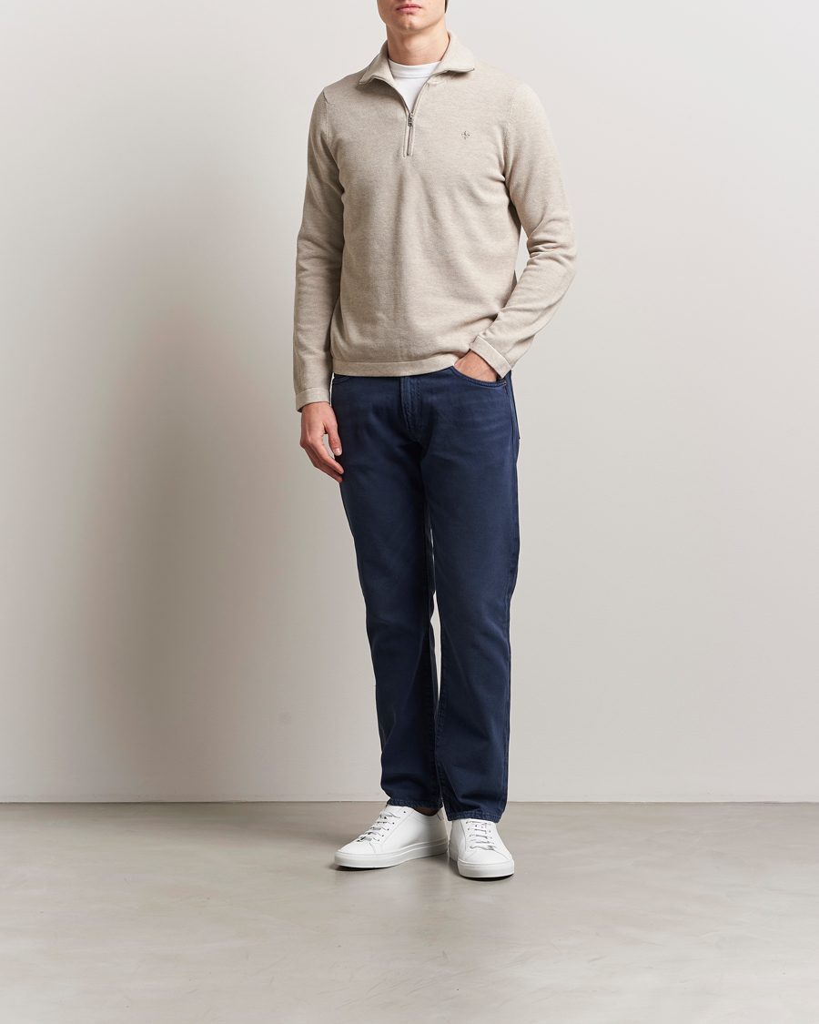 Homme | Pulls Et Tricots | Morris | Jake Cotton Half Zip Khaki