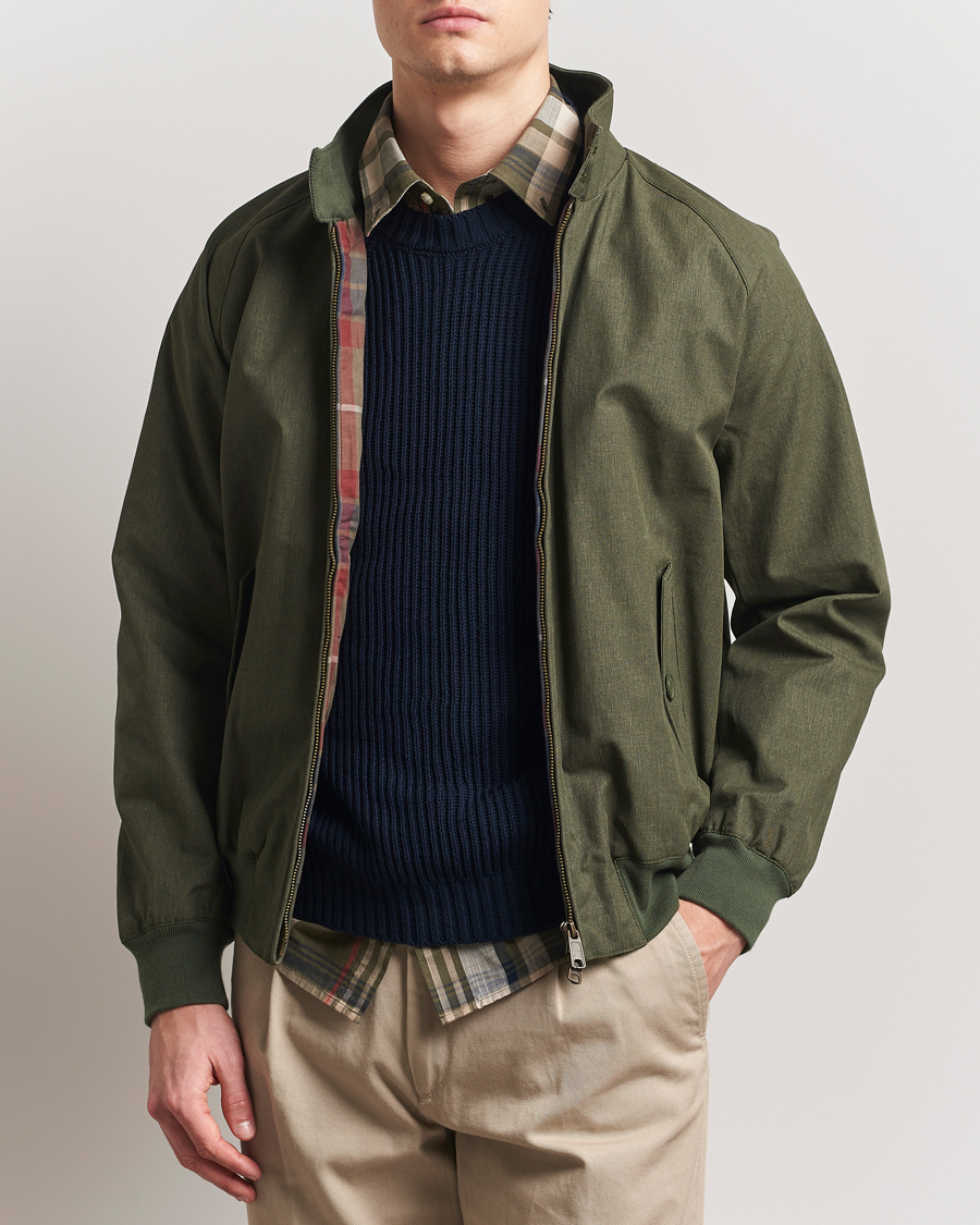 Homme | Manteaux Et Vestes | Baracuta | Tent Cloth Coated Cotton/Linen G9 Jacket Green