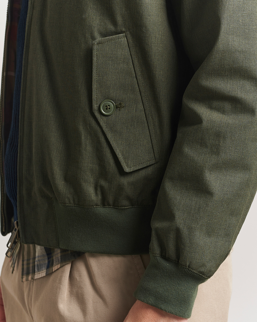 Homme | Manteaux Et Vestes | Baracuta | Tent Cloth Coated Cotton/Linen G9 Jacket Green