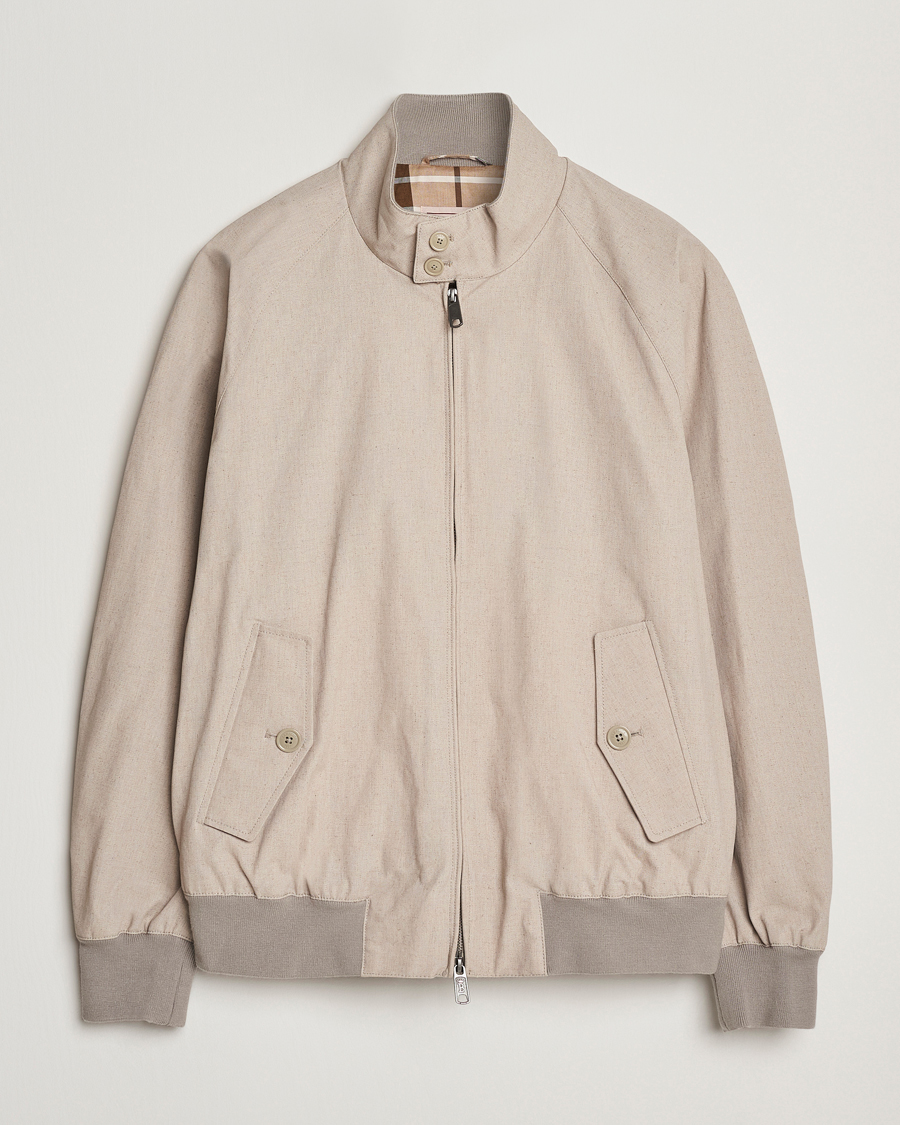 Homme | Manteaux Et Vestes | Baracuta | Tent Cloth Coated Cotton/Linen G9 Jacket Beige