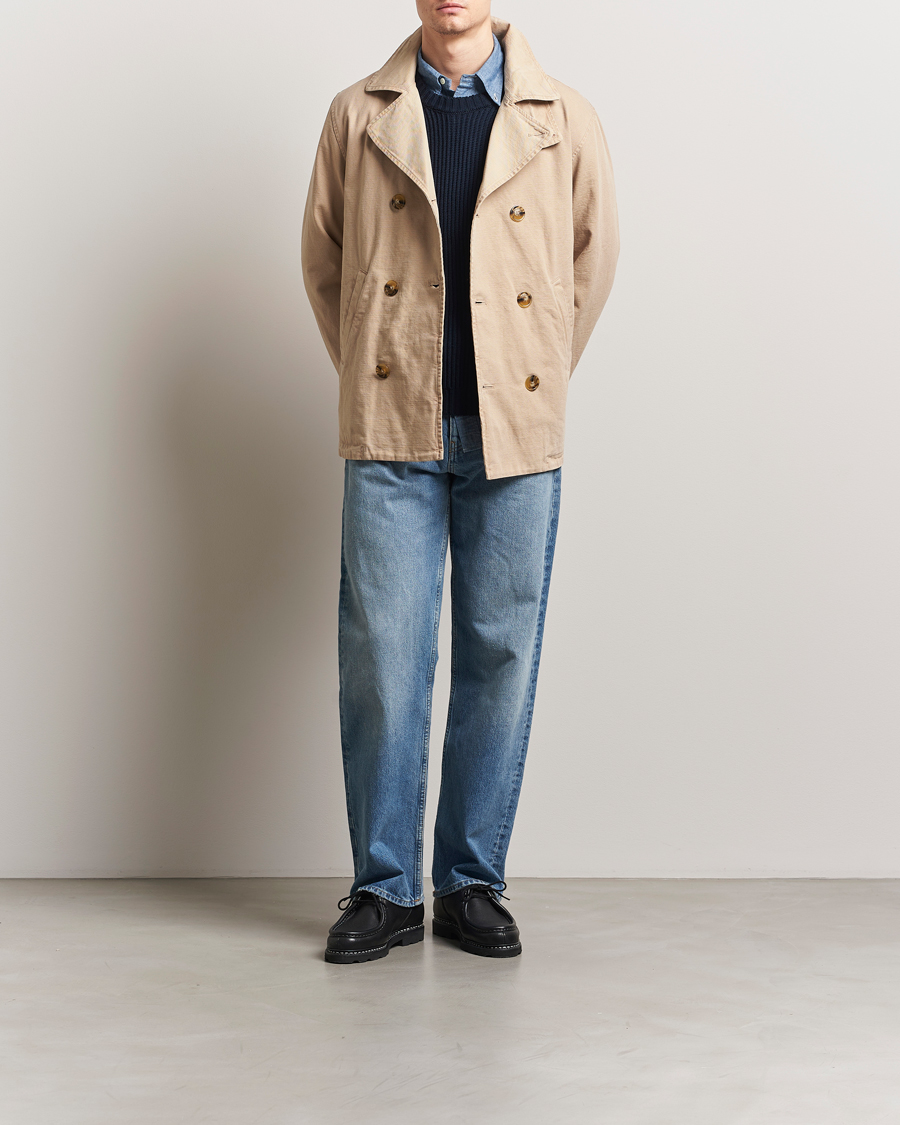 Homme | Manteaux Et Vestes | Baracuta | Garment Dyed Canvas Peacoat British Khaki