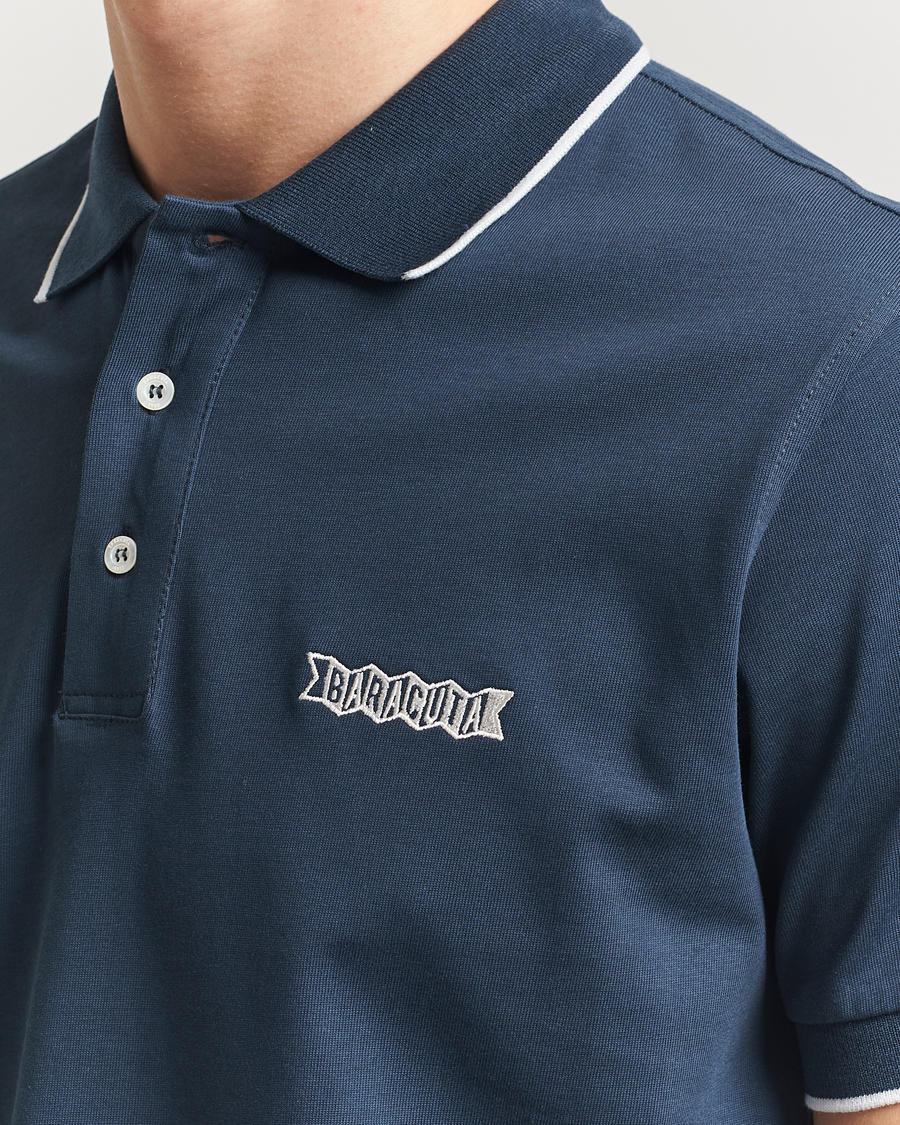 Homme | Polos | Baracuta | Short Sleeve Cotton Jersey Polo Sea Storm