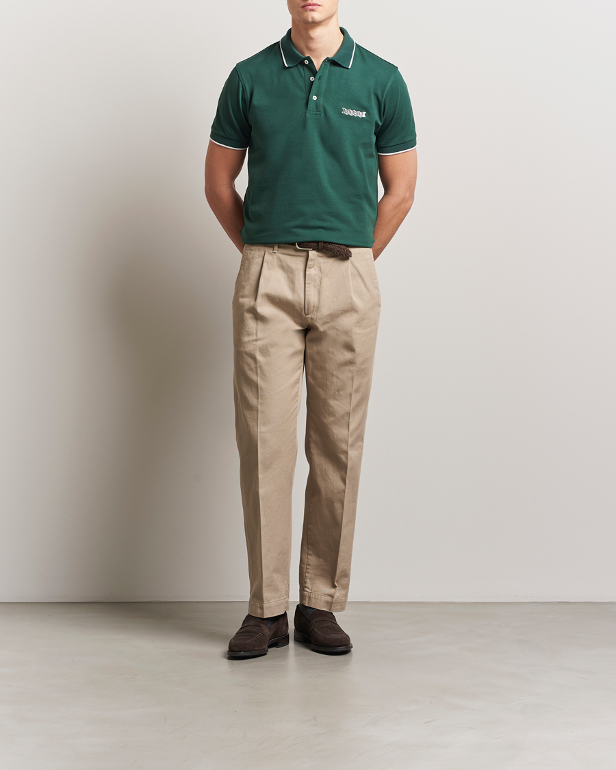 Homme | Polos | Baracuta | Short Sleeve Cotton Jersey Polo Racing Green