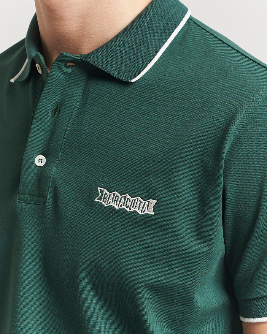Homme | Polos | Baracuta | Short Sleeve Cotton Jersey Polo Racing Green