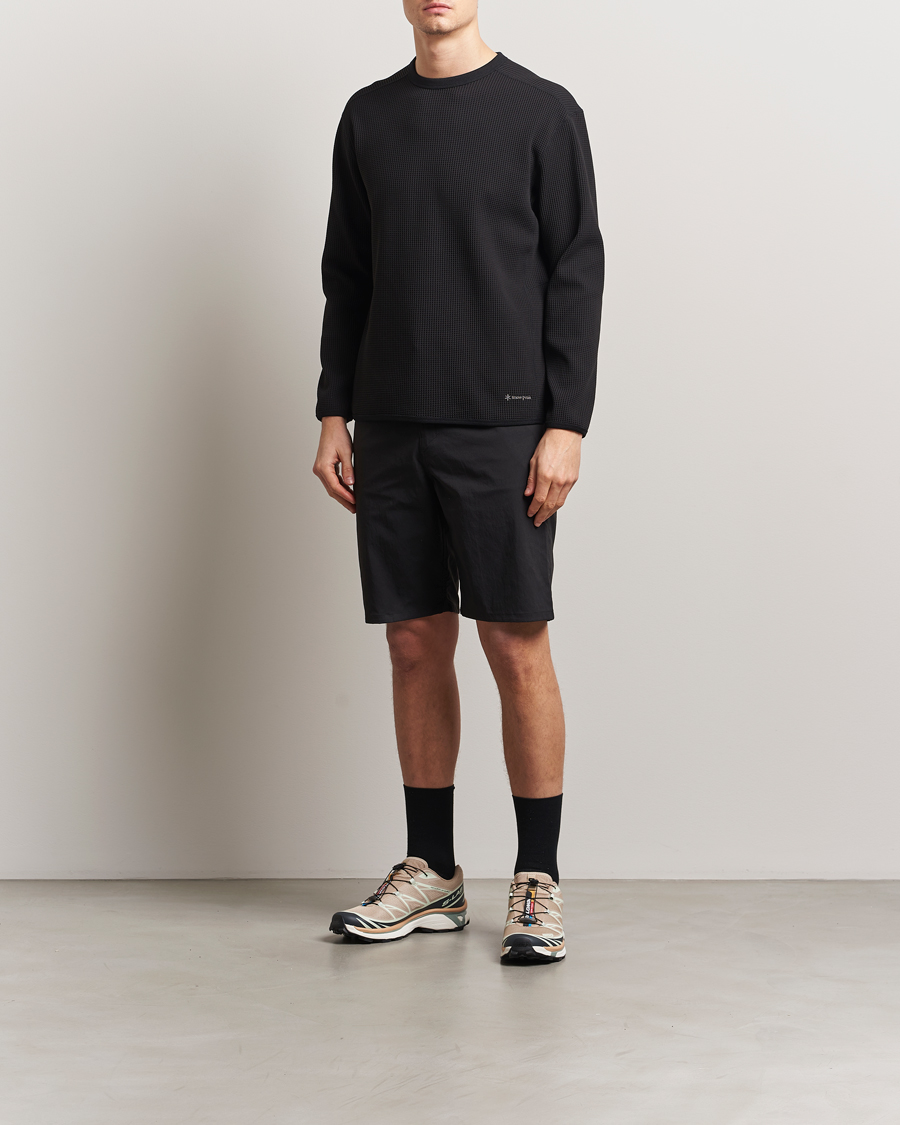 Homme | T-shirts | Snow Peak | Dry Waffle Long Sleeve T-Shirt Black