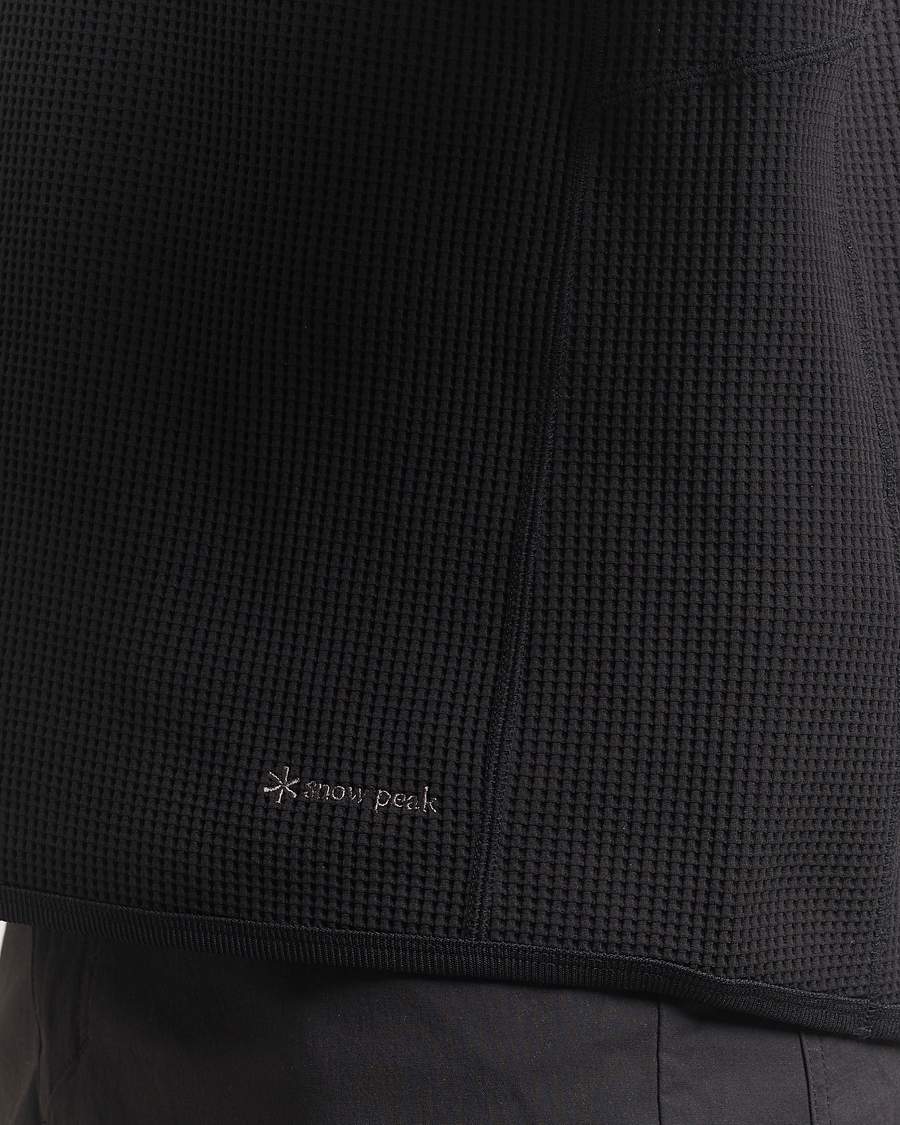 Homme | T-shirts | Snow Peak | Dry Waffle Long Sleeve T-Shirt Black