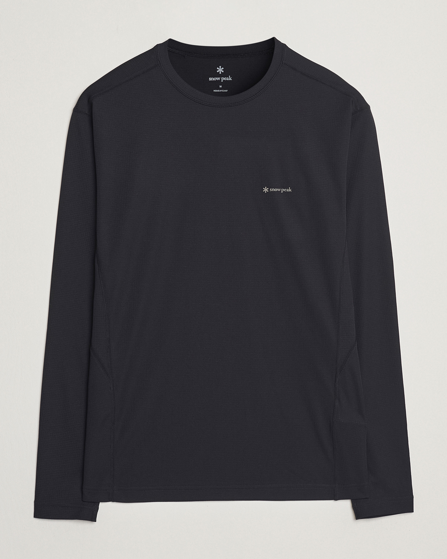 Homme | T-shirts | Snow Peak | Power Dry Long Sleeve T-Shirt Black