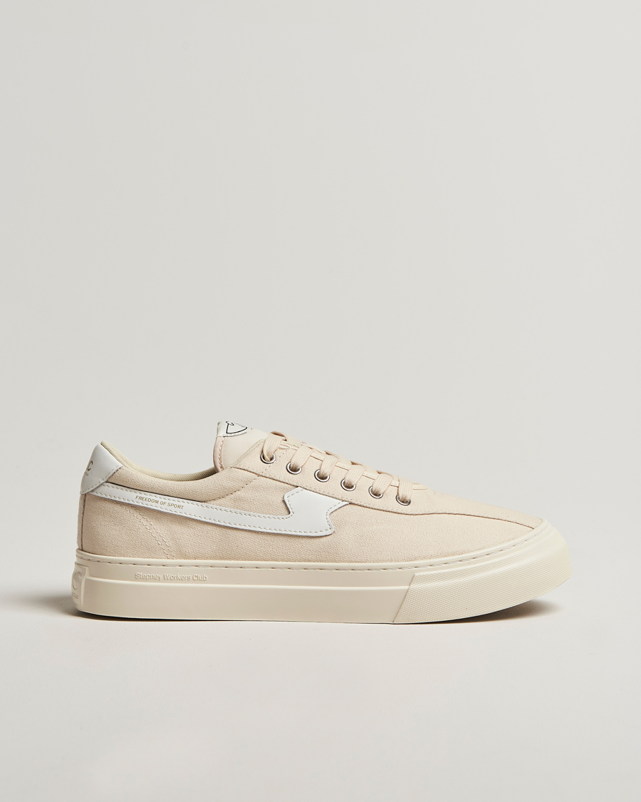 Homme | Baskets | Stepney Workers Club | Dellow S-Strike Cupsole Canvas Sneaker Ecru/White