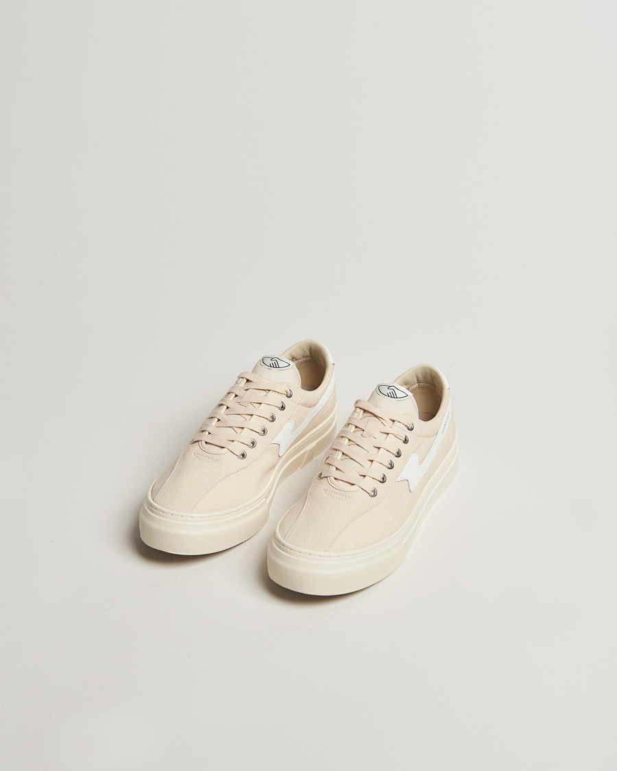 Homme | Baskets | Stepney Workers Club | Dellow S-Strike Cupsole Canvas Sneaker Ecru/White