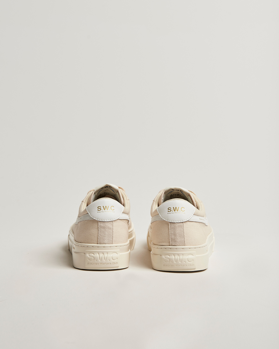Homme | Baskets | Stepney Workers Club | Dellow S-Strike Cupsole Canvas Sneaker Ecru/White