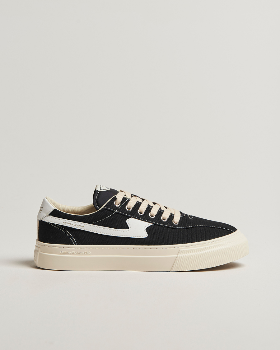 Homme | Baskets | Stepney Workers Club | Dellow S-Strike Cupsole Canvas Sneaker Black/White