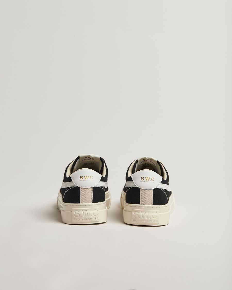 Homme | Baskets | Stepney Workers Club | Dellow S-Strike Cupsole Canvas Sneaker Black/White