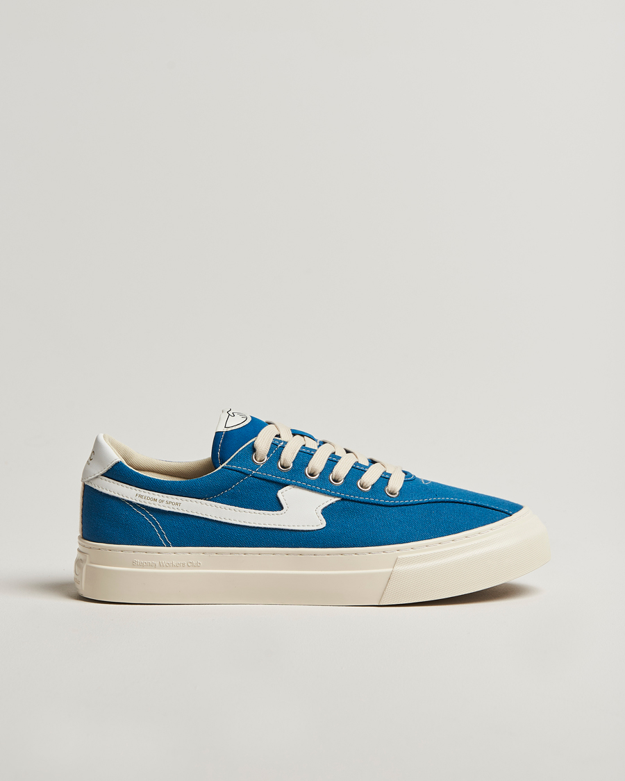 Homme | Stepney Workers Club Dellow S-Strike Cupsole Canvas Sneaker Sea Blue | Stepney Workers Club | Dellow S-Strike Cupsole Canvas Sneaker Sea Blue