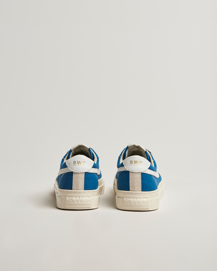 Homme | Stepney Workers Club Dellow S-Strike Cupsole Canvas Sneaker Sea Blue | Stepney Workers Club | Dellow S-Strike Cupsole Canvas Sneaker Sea Blue