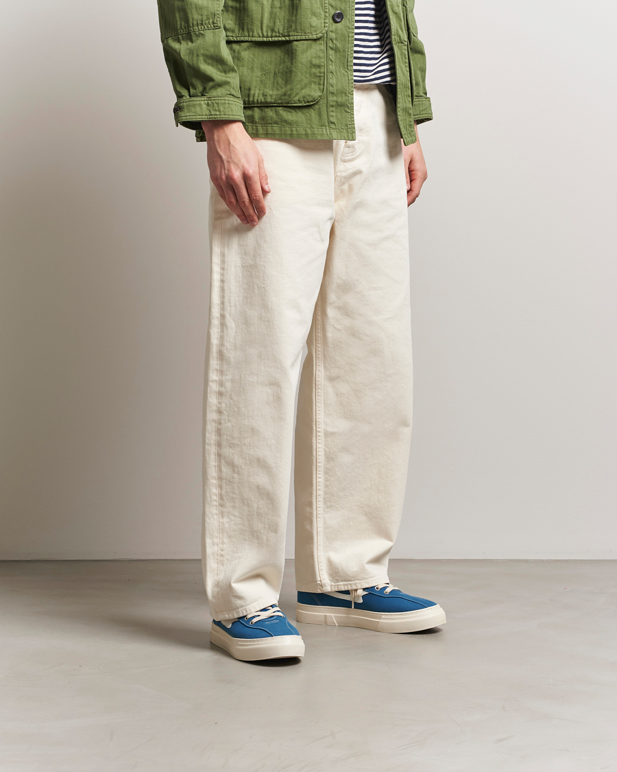 Homme | Stepney Workers Club Dellow S-Strike Cupsole Canvas Sneaker Sea Blue | Stepney Workers Club | Dellow S-Strike Cupsole Canvas Sneaker Sea Blue