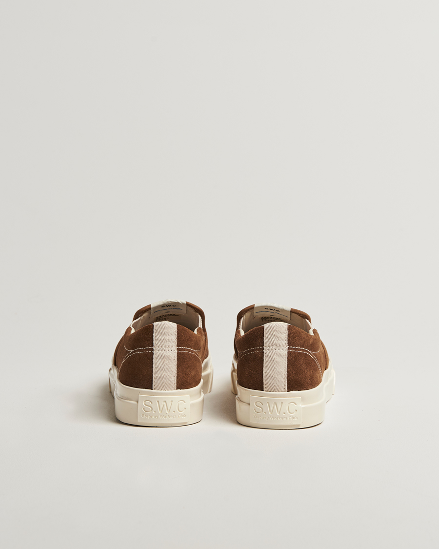 Homme | Stepney Workers Club Lister Suede Slip-On Sneaker Brown | Stepney Workers Club | Lister Suede Slip-On Sneaker Brown