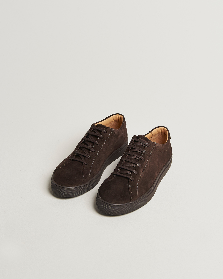 Homme | Baskets | Myrqvist | Oaxen Monochrome II Sneaker Dark Brown Suede