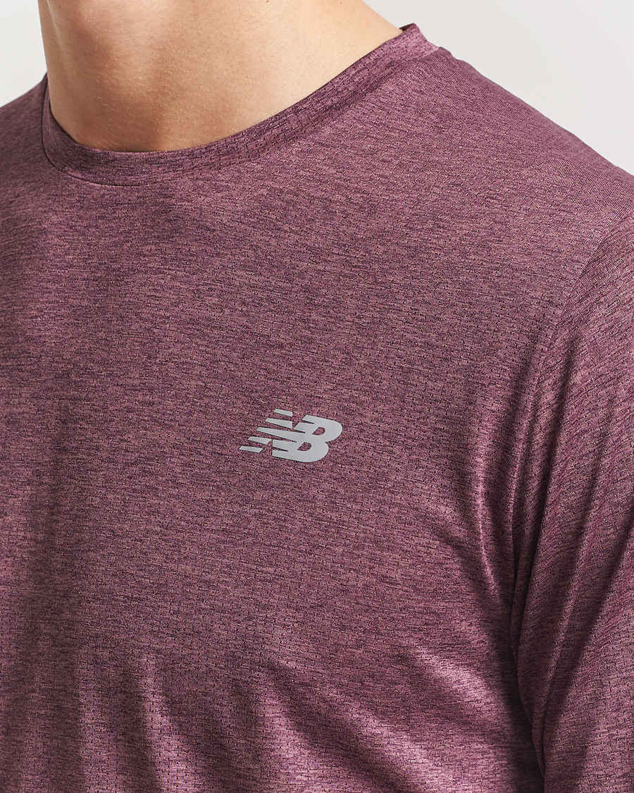 Homme | T-shirts | New Balance Running | Athletics Run Long Sleeve T-Shirt Faded Plum