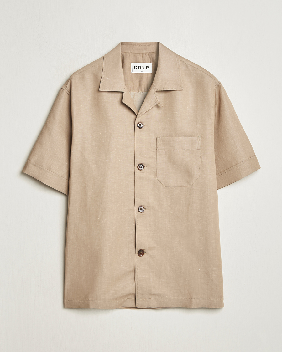 Homme | Chemises | CDLP | Camp Collar Shirt Hazel Beige