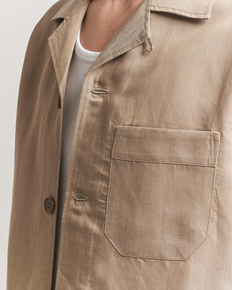 Homme | Chemises | CDLP | Camp Collar Shirt Hazel Beige