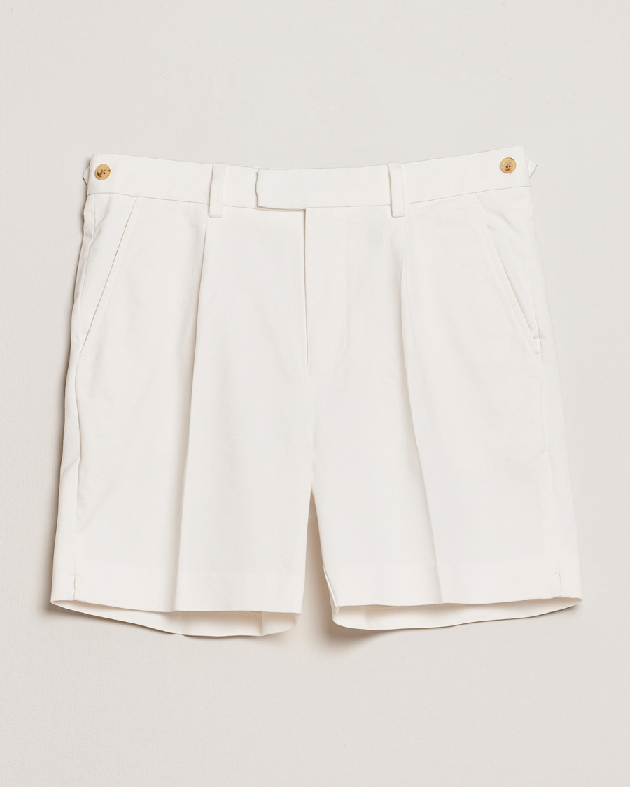 Homme | Shorts | GANT 240 Mulberry Street | Regular Fit Dressed Cotton Twill Shorts Eggshell