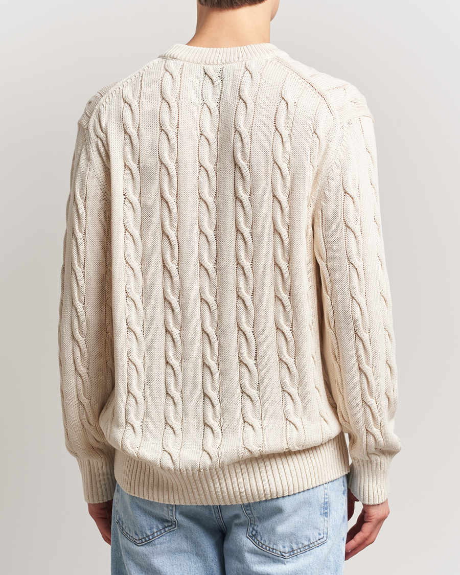 Homme | Pulls Et Tricots | GANT 240 Mulberry Street | Cable Crew Neck Sweater Cream