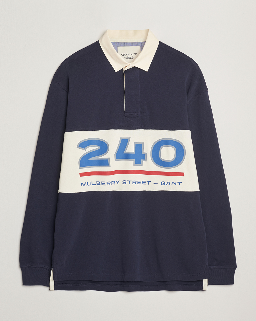 Homme | Pulls Et Tricots | GANT 240 Mulberry Street | Graphic Block Heavy Rugger Evening Blue