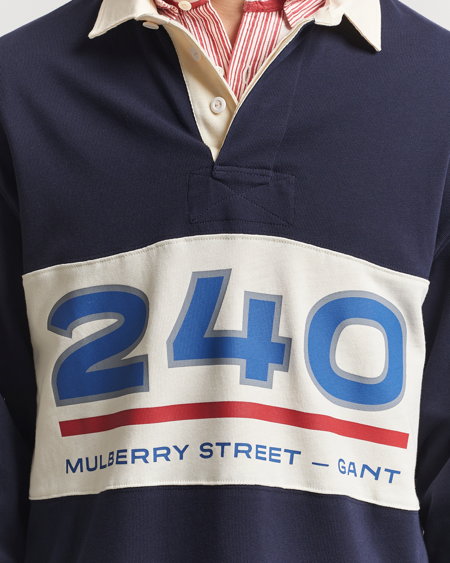 Homme | Pulls Et Tricots | GANT 240 Mulberry Street | Graphic Block Heavy Rugger Evening Blue