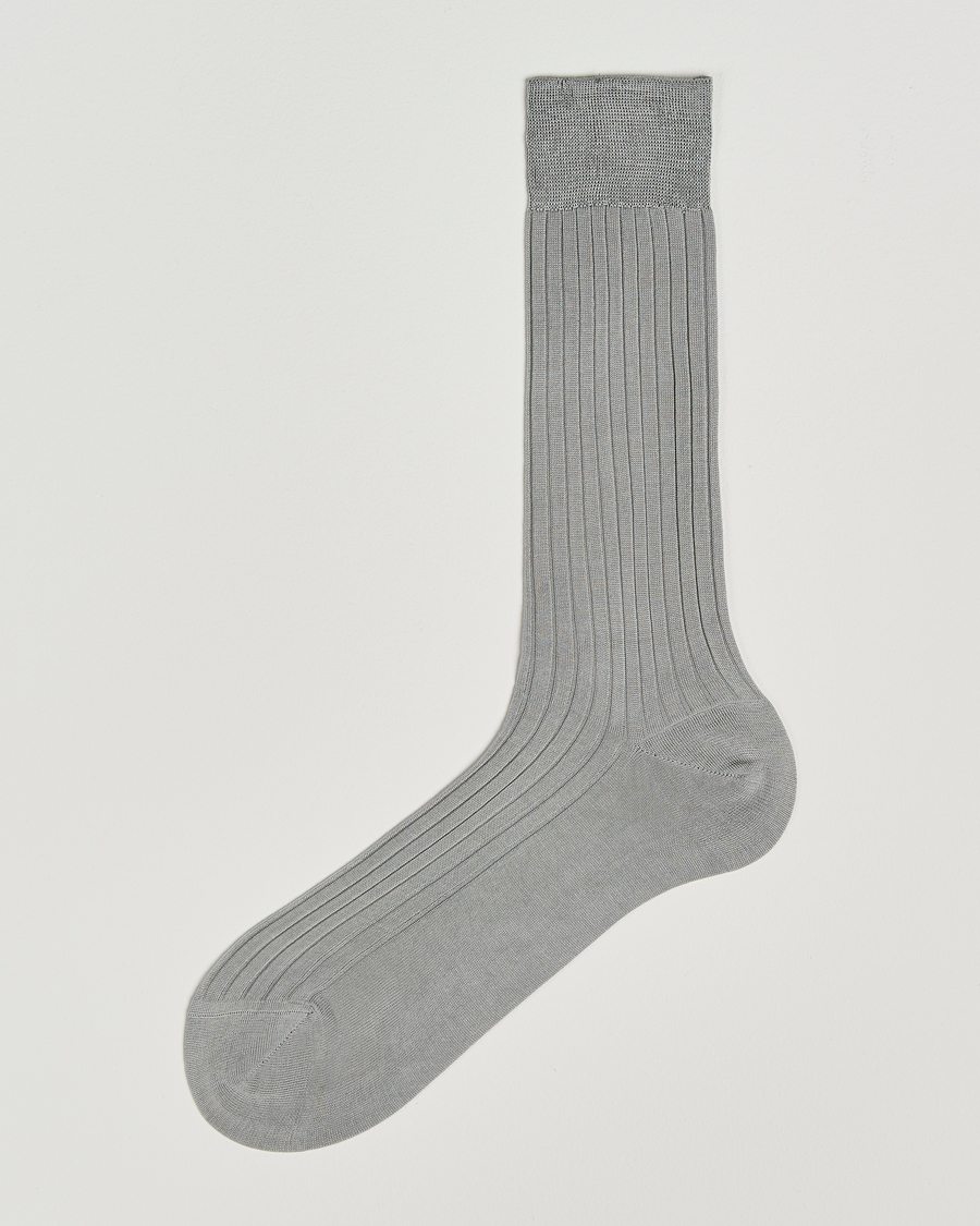 Homme | Sous-Vêtements Et Chaussettes | Bresciani | Cotton Ribbed Short Socks Light Grey Melange