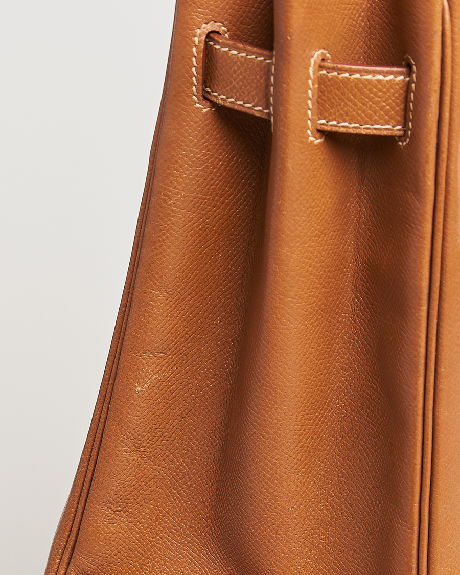 Homme | Hermès Pre-Owned Kelly 35 Courchevel Handbag Gold | Hermès Pre-Owned | Kelly 35 Courchevel Handbag Gold