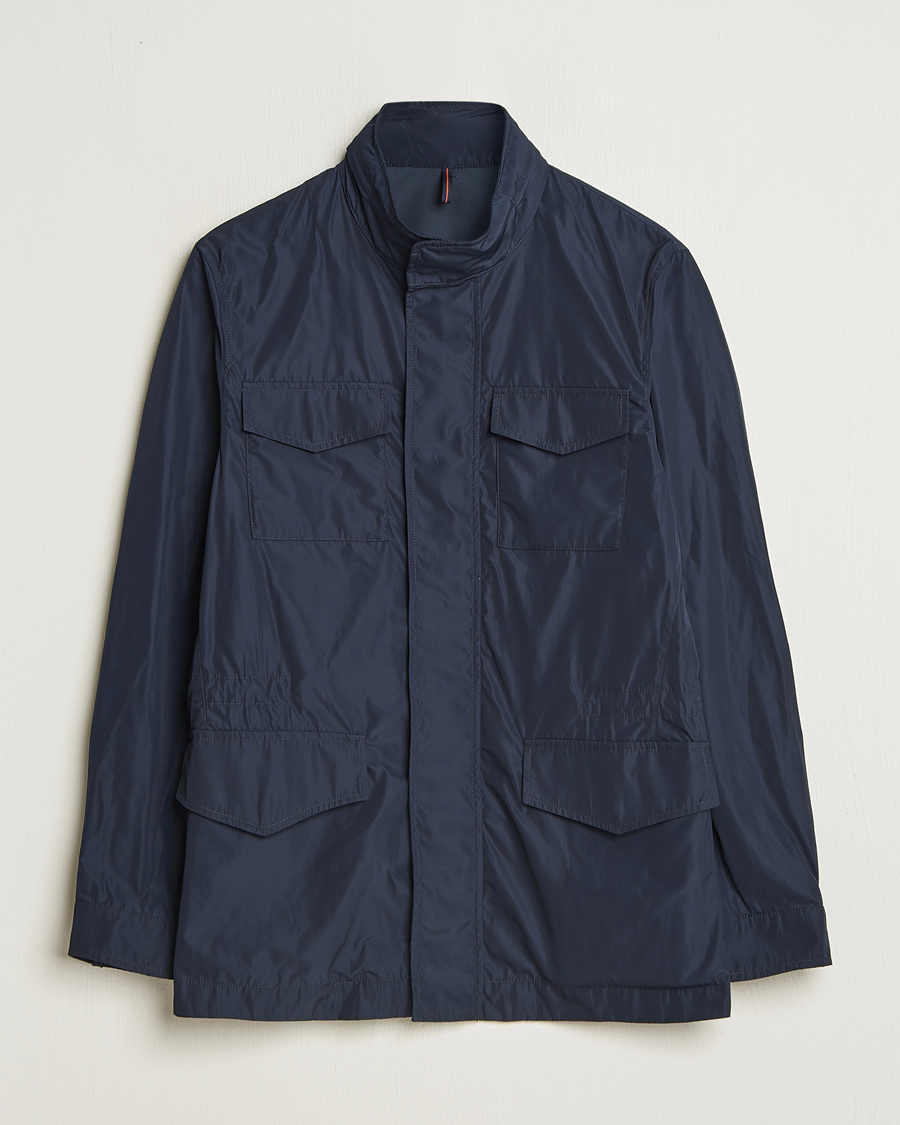 Homme | Manteaux Et Vestes | Incotex | Technical Nylon Field Jacket Navy