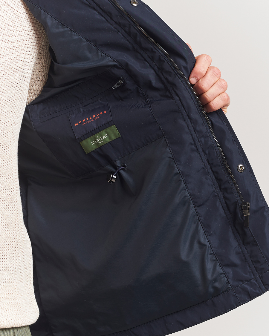 Homme | Manteaux Et Vestes | Incotex | Technical Nylon Field Jacket Navy