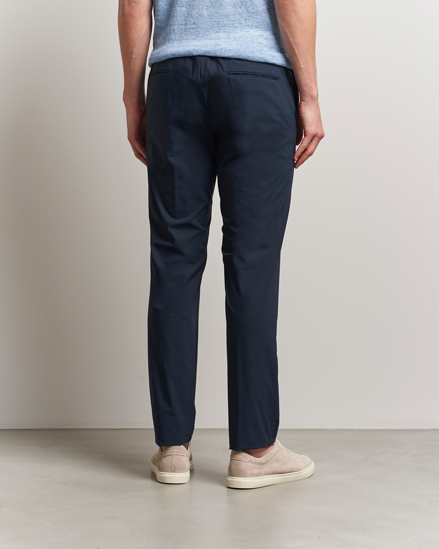 Homme | Pantalons | Incotex | Cotton Poplin Drawstring Pants Navy