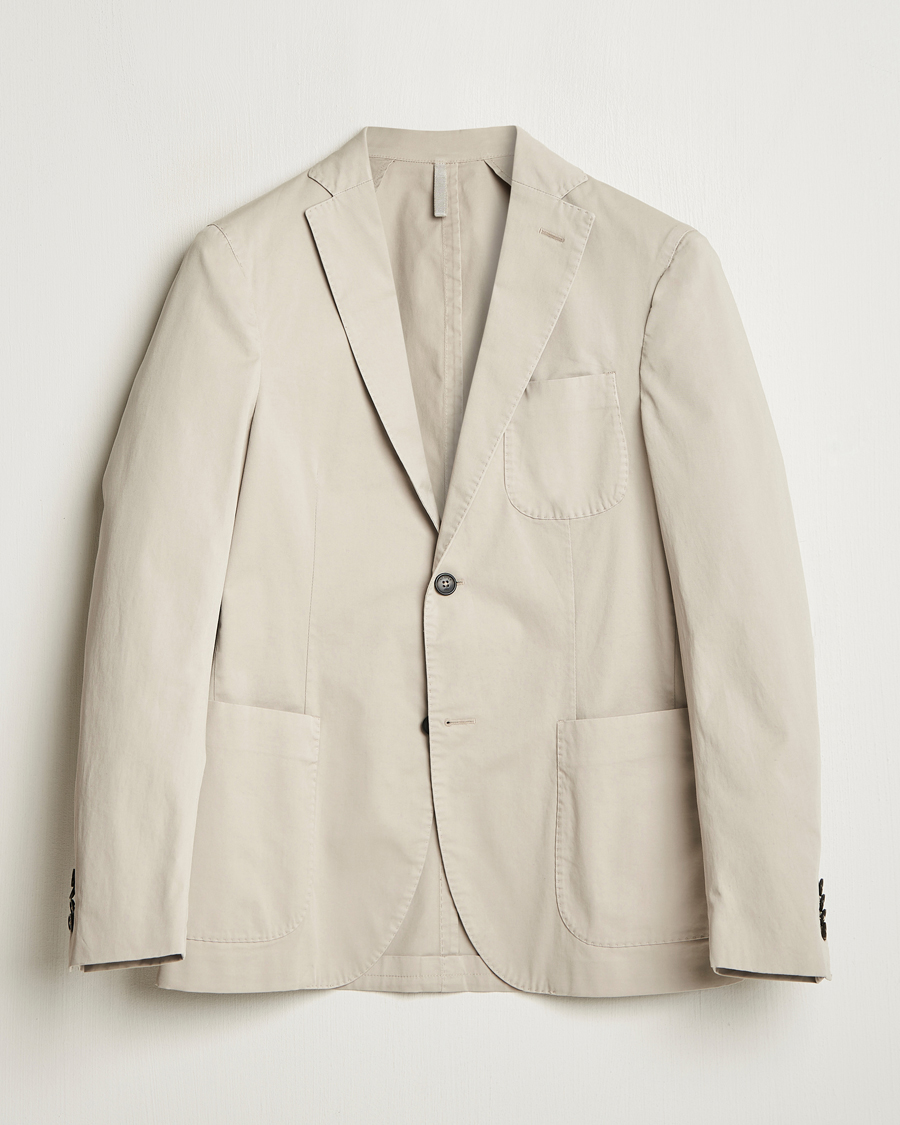 Homme | Blazers | Incotex | Unconstructed Comfort Cotton Blazer Light Beige