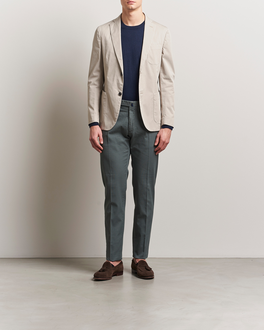 Homme | Blazers | Incotex | Unconstructed Comfort Cotton Blazer Light Beige