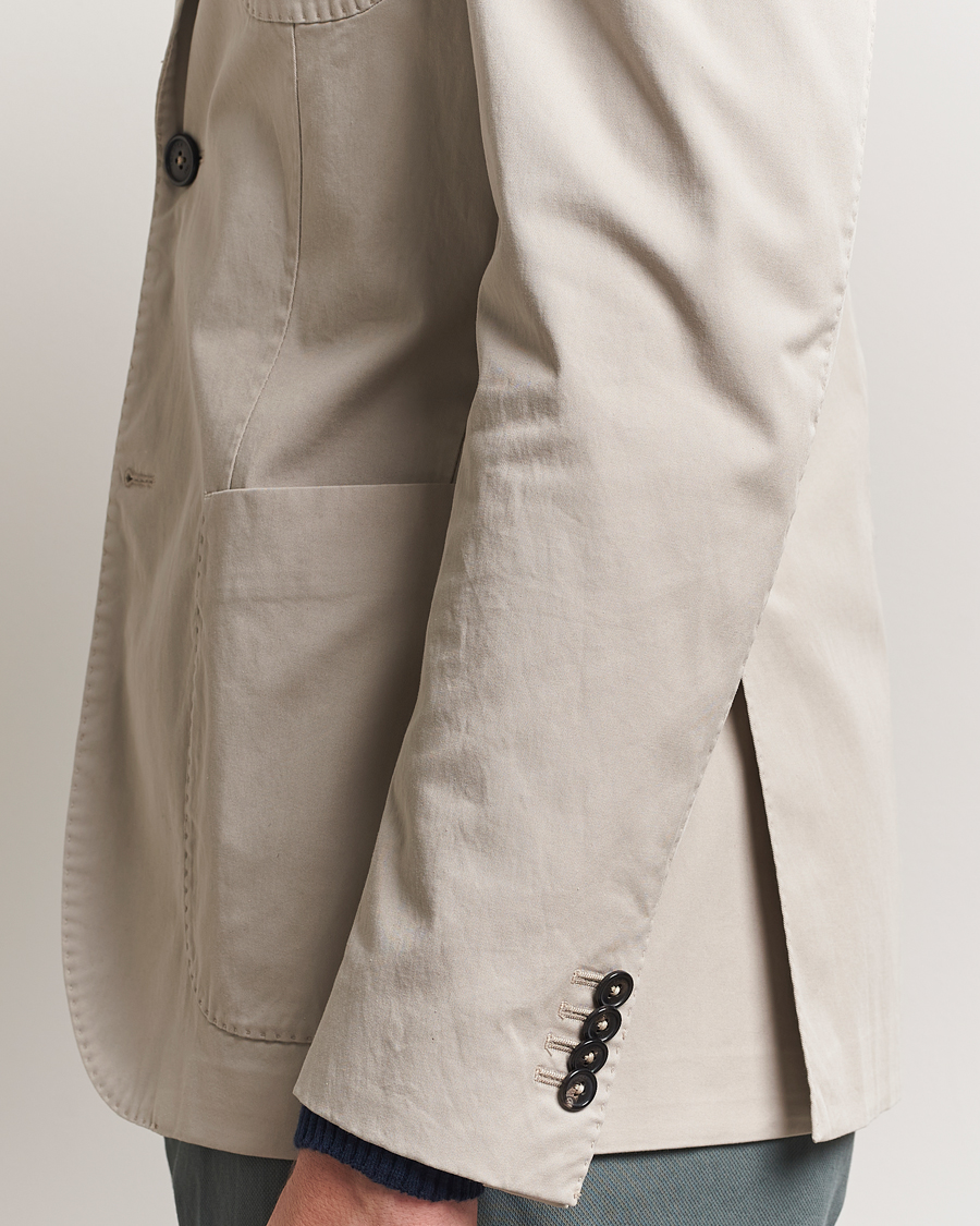 Homme | Blazers | Incotex | Unconstructed Comfort Cotton Blazer Light Beige