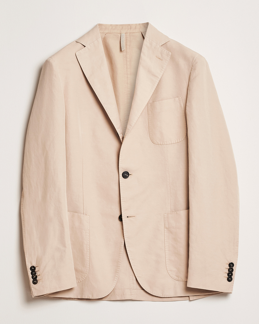Homme | Blazers | Incotex | Unconstructed Chinolino Blazer Beige