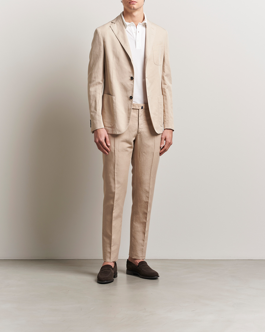 Homme | Blazers | Incotex | Unconstructed Chinolino Blazer Beige