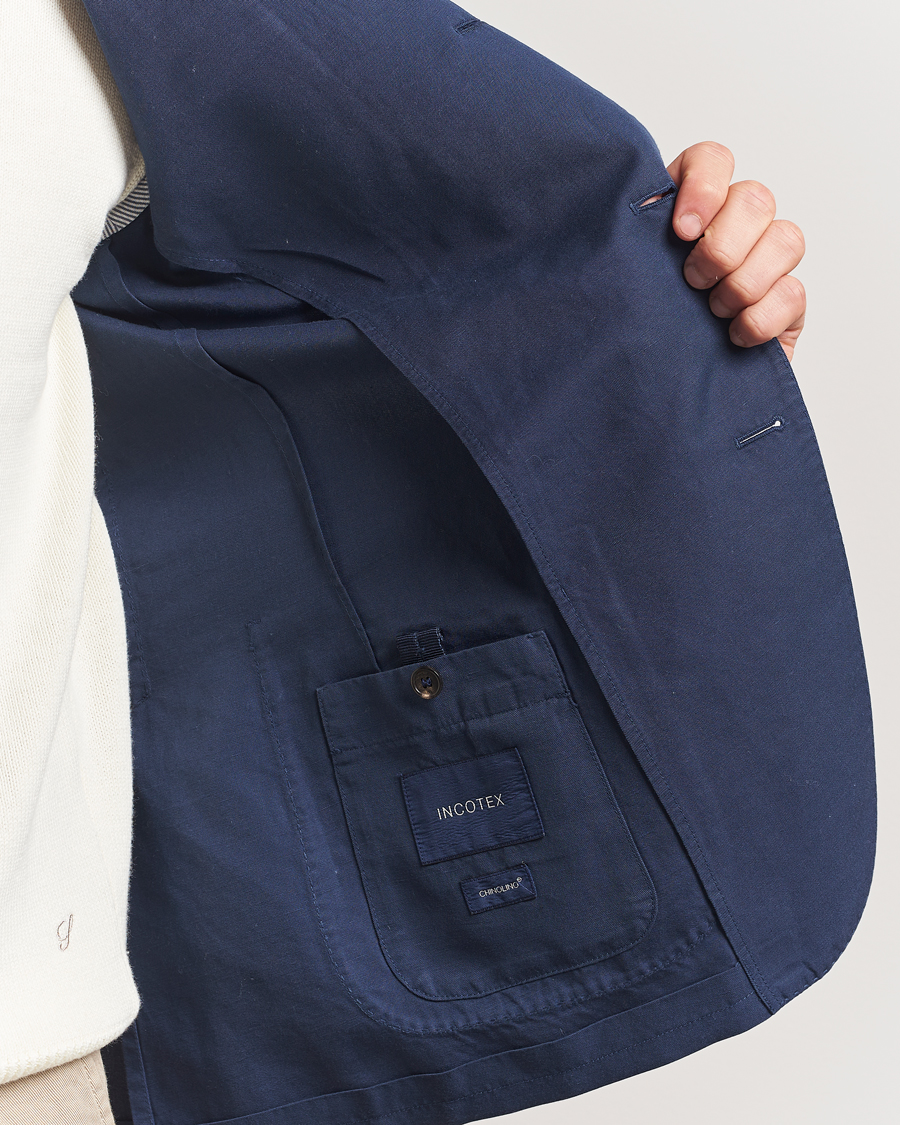 Homme | Blazers | Incotex | Unconstructed Chinolino Blazer Navy